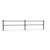 Safety railing / | border railings | Aluminium joint | hot-dip galvanizedand coated (RAL 7016)